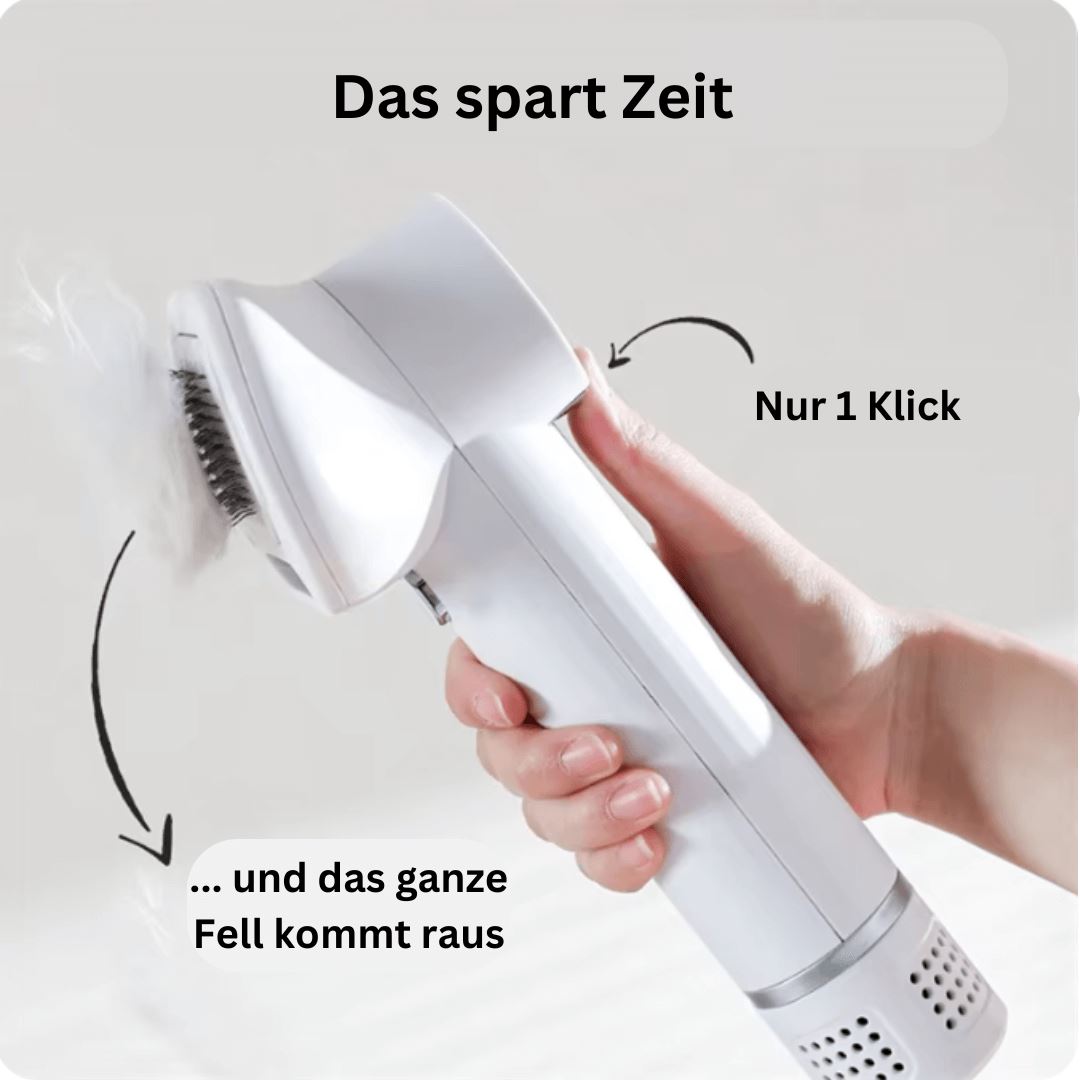 DOCAFIT   Hunde-Föhn-Bürste.  Trocknet, säubert und föhnt von innen nach außen!